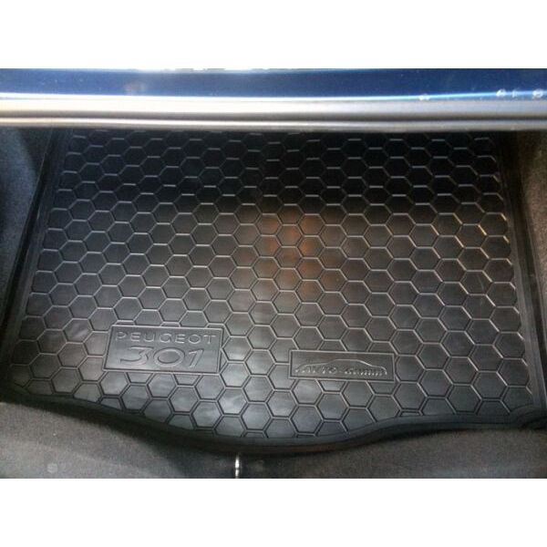 Автомобільний килимок в багажник Peugeot 301 2013- (Avto-Gumm)