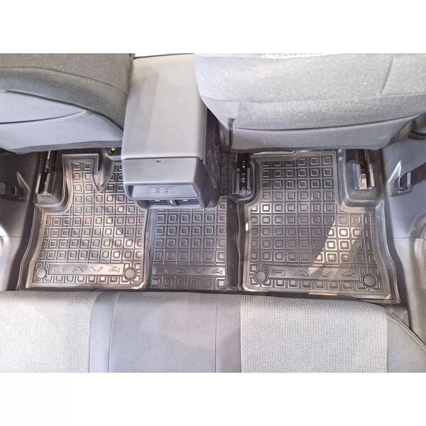 Коврики в салон Toyota RAV4 2026- резиновые, чёрные (AVTO-Gumm)