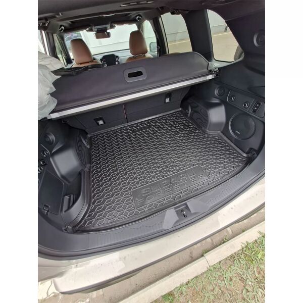 Килимок в багажник Subaru Forester 6 2025- гібрид, з/без сабвуфера гумовий, чорний (AVTO-Gumm)
