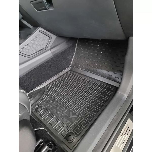 Коврики в салон Geely Atlas Pro 2020- резиновые, чёрные (AVTO-Gumm)