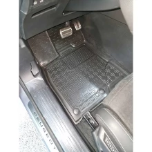 Коврики передние Peugeot 3008 2025- гибрид/ДВС резиновые, чёрные (AVTO-Gumm)
