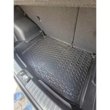 Коврик в багажник Kia Soul 2019- EV, верхняя полка резиновый, чёрный (AVTO-Gumm)