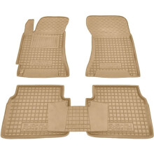 Автомобильные коврики в салон Subaru Forester 2 2002-2008 бежевые (AVTO-Gumm)