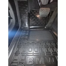 Коврики передние BMW i4 (G26) 2022- резиновые, чёрные (AVTO-Gumm)