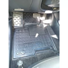 Килимки в салон Hyundai Tucson 2021- довга база, гібрид, USA гумові, чорні (AVTO-Gumm)