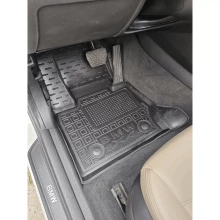 Килимки в салон BMW X4 (F26) 2014-2018 з дод. фіксаторами гумові, чорні (AVTO-Gumm)