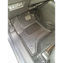 Коврики в салон Jeep Avenger 2023- гибрид резиновые, чёрные (AVTO-Gumm)