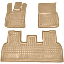 Автомобильные коврики в салон Fisker Ocean 2022- бежевые (AVTO-Gumm)