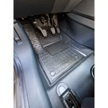 Коврик водительский Ford Transit Courier 2024- 1+1, грузовой резиновый, чёрный (AVTO-Gumm)