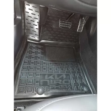 Коврик водительский Kia Niro 2022- PHEV резиновый, чёрный (AVTO-Gumm)