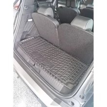 Коврик в багажник Peugeot 5008 2025- из 2 частей, 7 мест резиновый, чёрный (AVTO-Gumm)