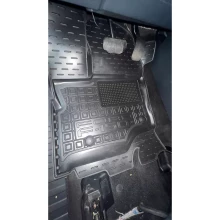 Коврики в салон Ford F-150 2014- 5 мест, без органайзера резиновые, чёрные (AVTO-Gumm)