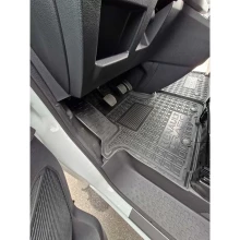 Коврики в салон Renault Trafic 3 2022- 1+2, грузовой резиновые, чёрные (AVTO-Gumm)