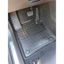 Коврики в салон Volvo XC60 2017- резиновые, чёрные (AVTO-Gumm)