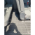 Коврики в салон Ford Transit (mk7) 2014- 1+2, 2-й ряд, Double Cab, из 2 частей резиновые, чёрные (AVTO-Gumm)