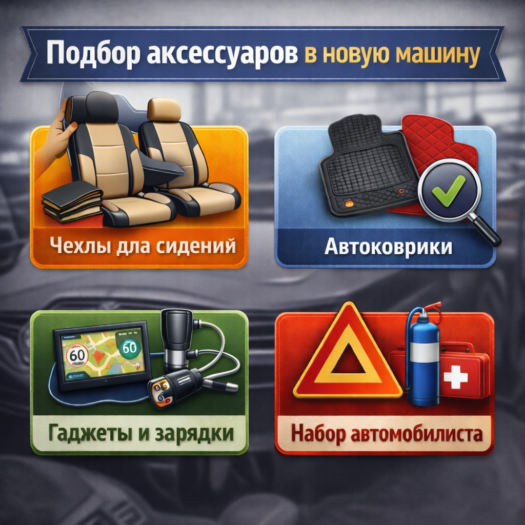 Підбір аксесуарів до нової машини