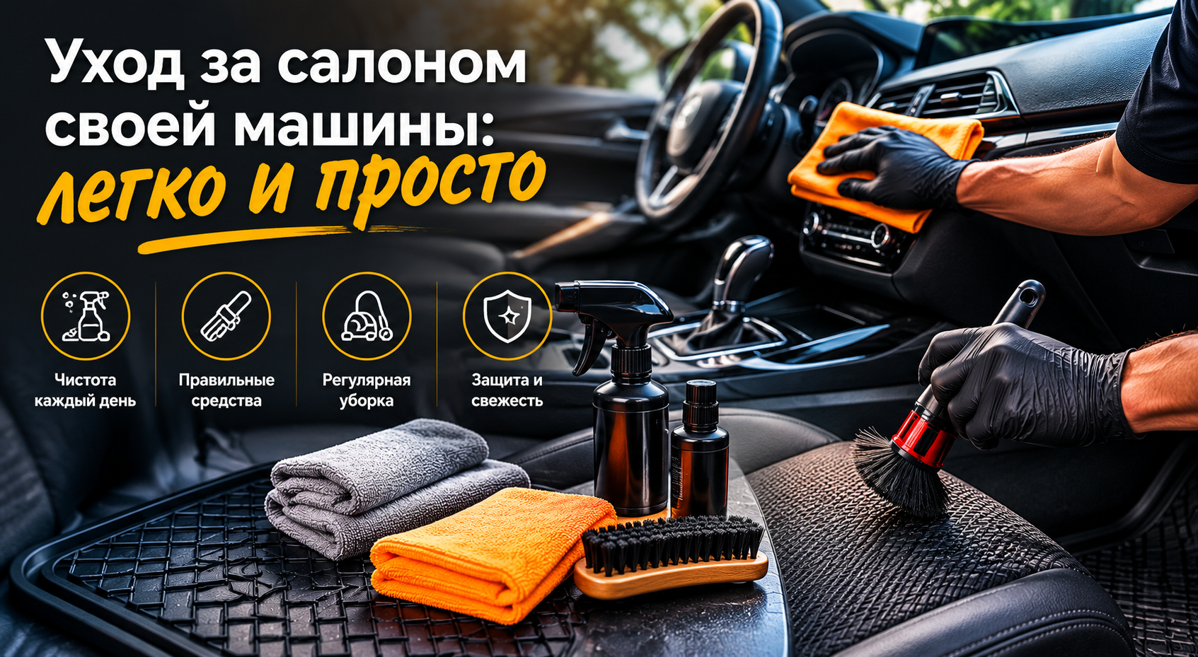 Уход за салоном своей машины: легко и просто